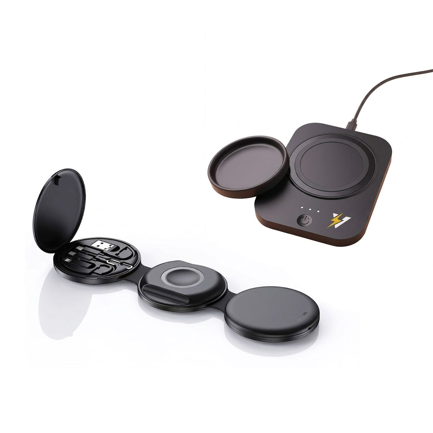 Wireless Charging Bundle – Mug Warmer + 5-in-1 Folding Charging Station