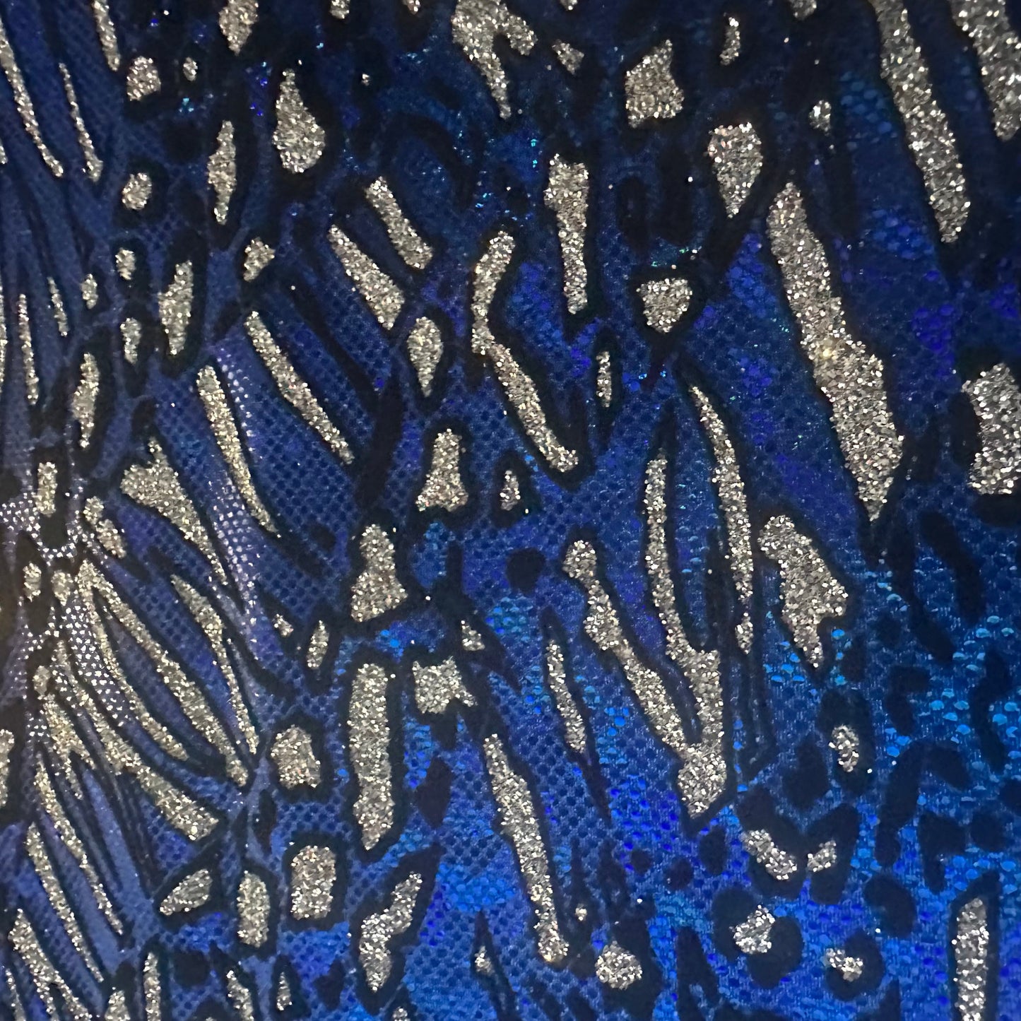 Glitter Cheetah Hologram Spandex Fabric by the Yard β 4-Way Stretch, 80% Nylon, 7 Colors | Spandex Palace