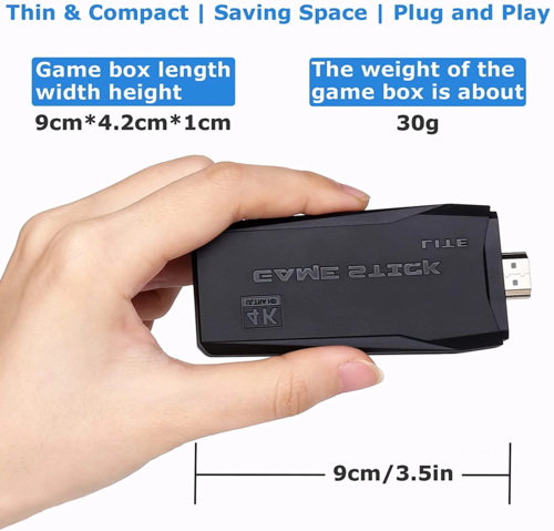 HD Wireless Game Stick Console — 10,000 Built-In Games with 2.4G Gamepad
