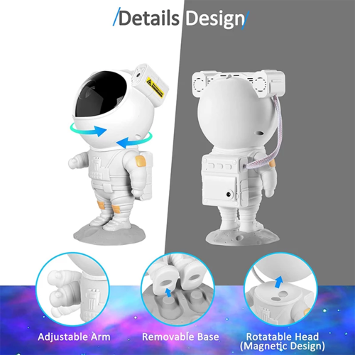 Astronaut Galaxy Star Projector Night Light with Bluetooth Speaker