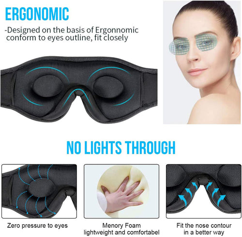 Bluetooth Sleep Eye Mask with Built-In Headphones