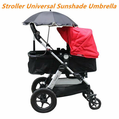 360° Rotating Pram Umbrella — Baby Stroller Sun & Rain Canopy