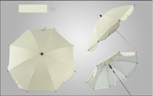 360° Rotating Pram Umbrella — Baby Stroller Sun & Rain Canopy
