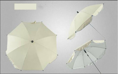 360° Rotating Pram Umbrella — Baby Stroller Sun & Rain Canopy