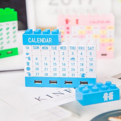 4-Port USB Hub with Digital Calendar Display — Desktop Organizer