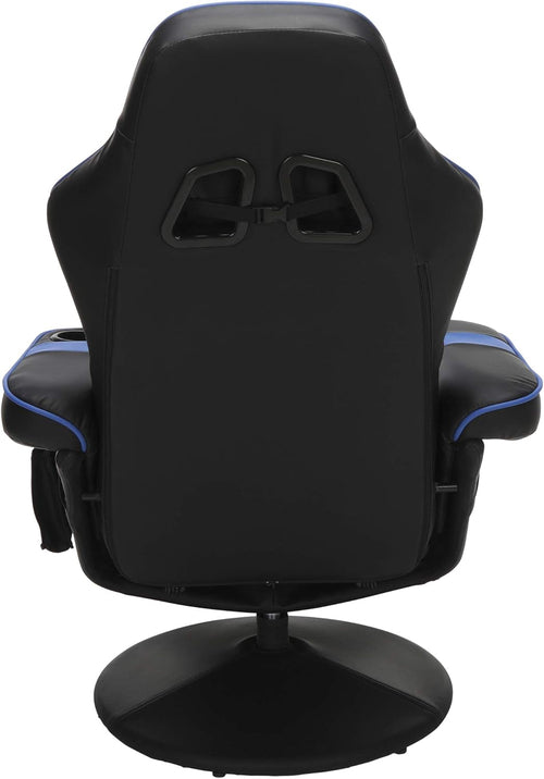Blue 900 Gaming Recliner Chair With Adjustable Leg Rest & Cupholder