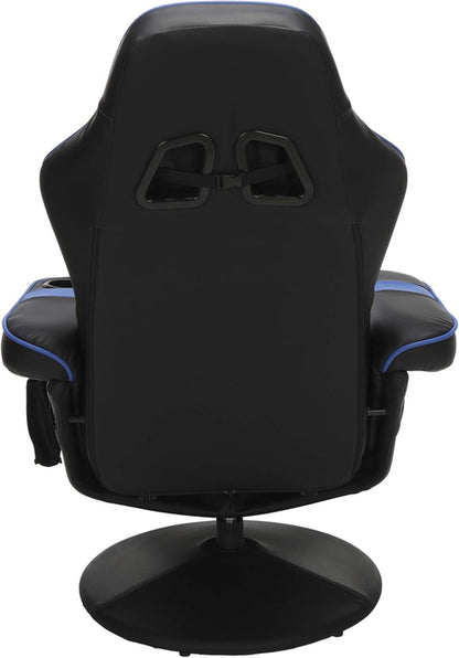 Blue 900 Gaming Recliner Chair With Adjustable Leg Rest & Cupholder
