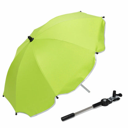 360° Rotating Pram Umbrella — Baby Stroller Sun & Rain Canopy