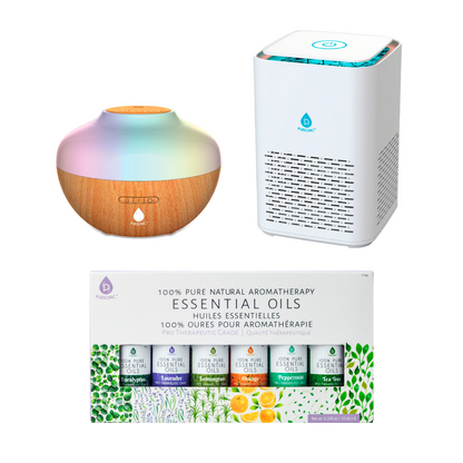 Pursonic Wellness Bundle – Air Purifier + Aromatherapy Diffuser & Essential Oils