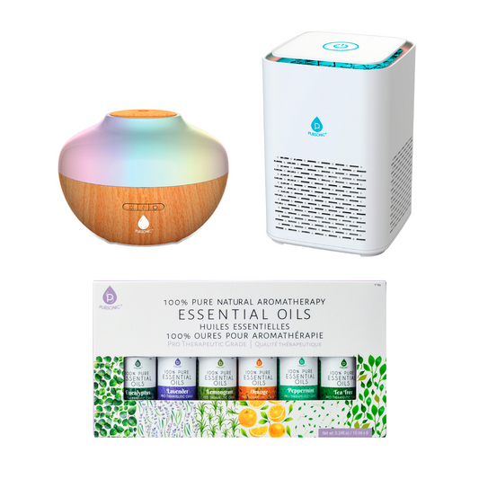 Pursonic Wellness Bundle – Air Purifier + Aromatherapy Diffuser & Essential Oils