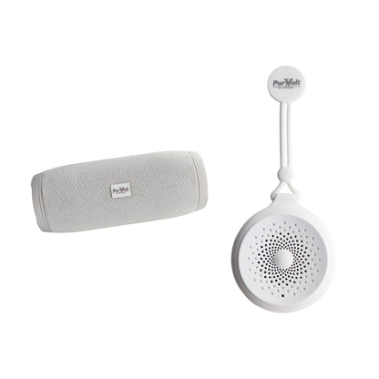 Pursonic Peak + Waterproof Wireless Speaker Bundle – 360° Sound, IPX4, 7-Hour Battery