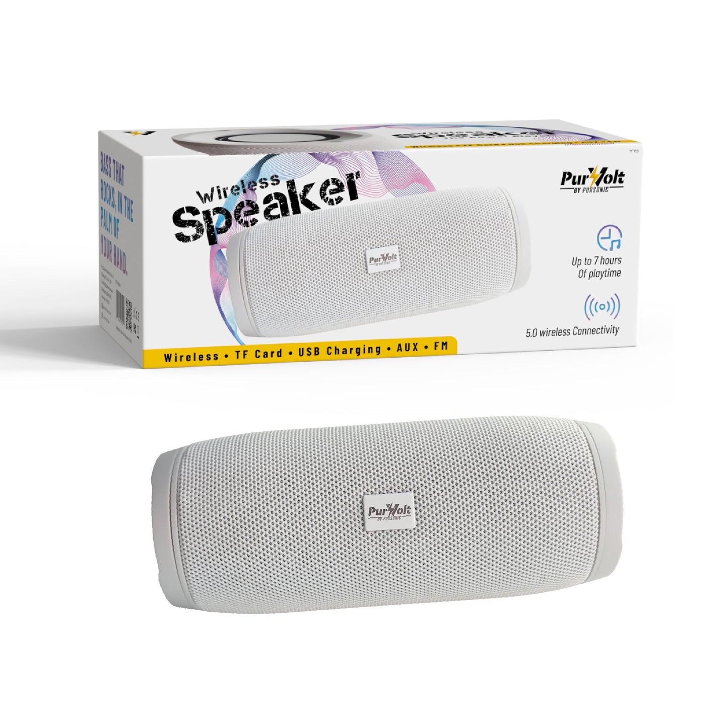 Purvolt Wireless Speaker – The Power Player, 360° Sound, 7-Hour Battery, Bluetooth