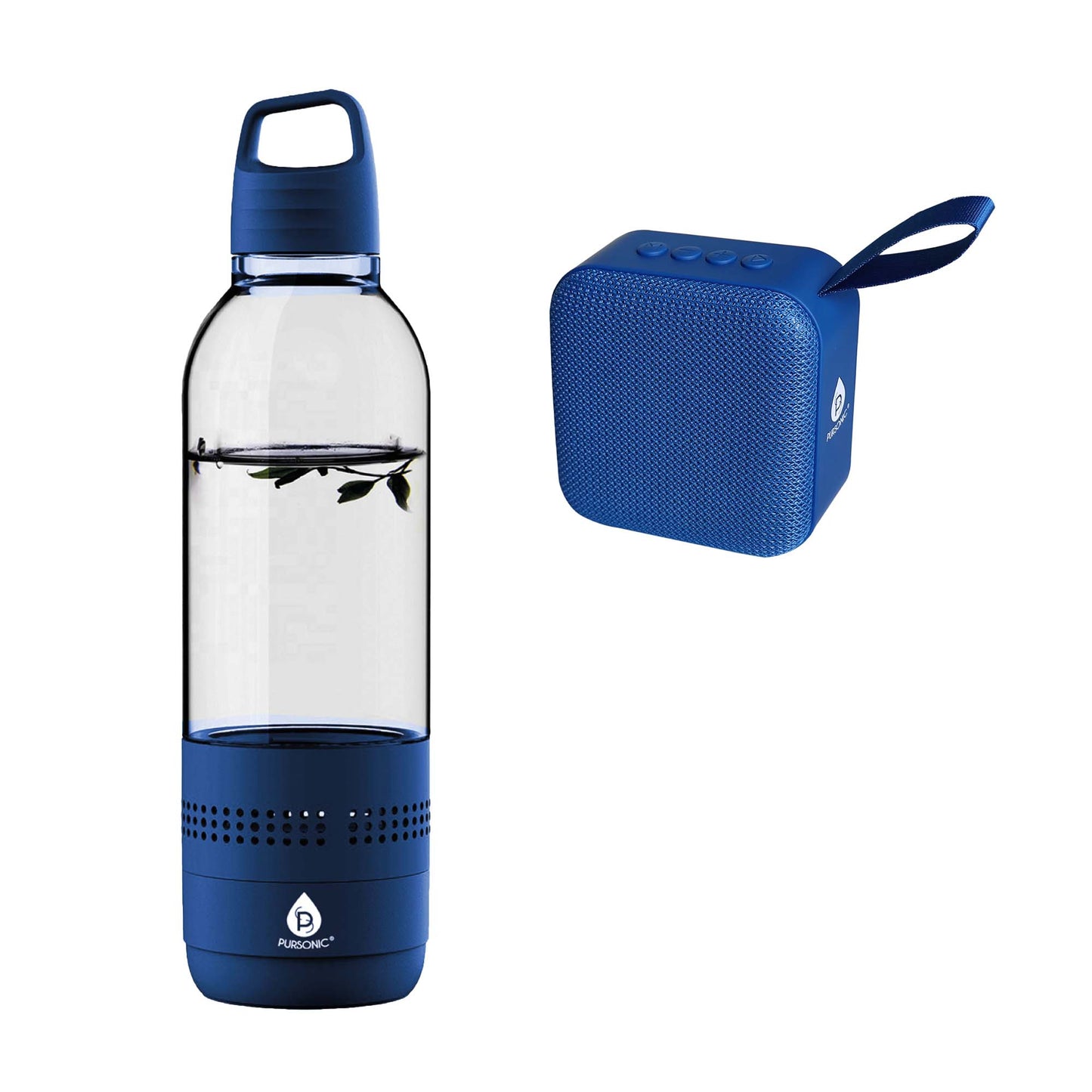 Pursonic Wireless Hydration & Sound Bundle – Water Bottle Speaker + 360° Portable Speaker