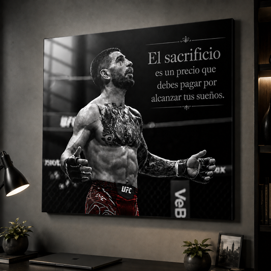 Ilia Topuria — El Sacrificio | Metal Print Premium