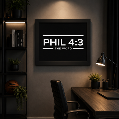 Philippians 4:3 The Word — Premium Framed Poster