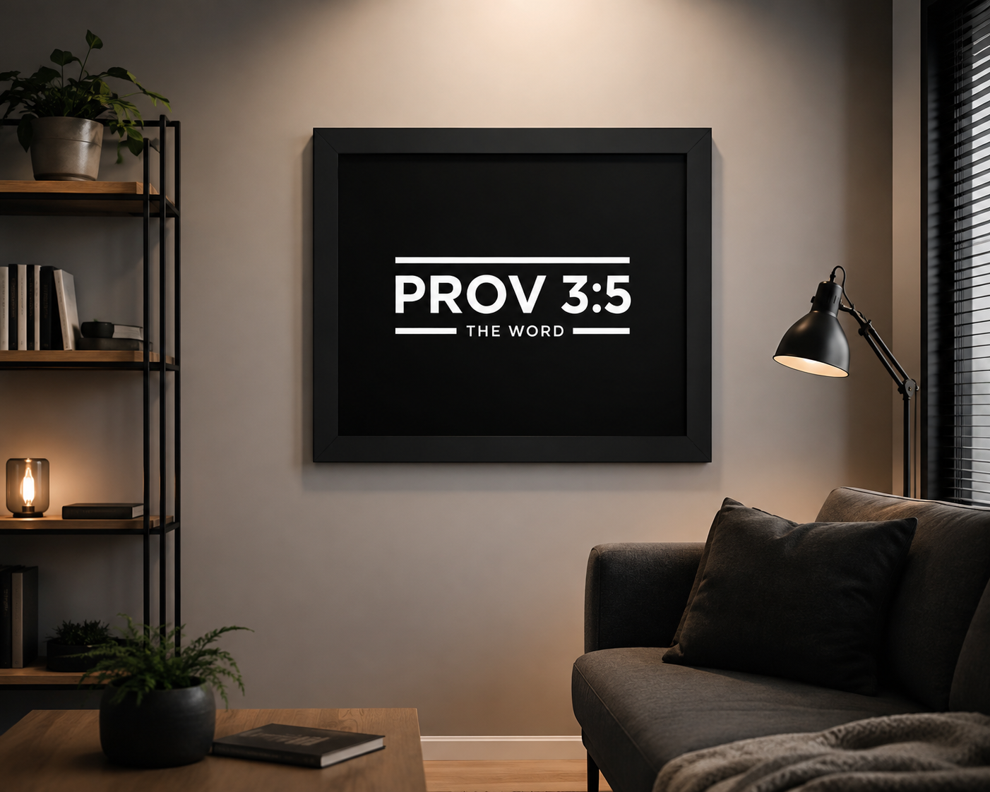 Proverbs 3:5 The Word — Premium Framed Poster