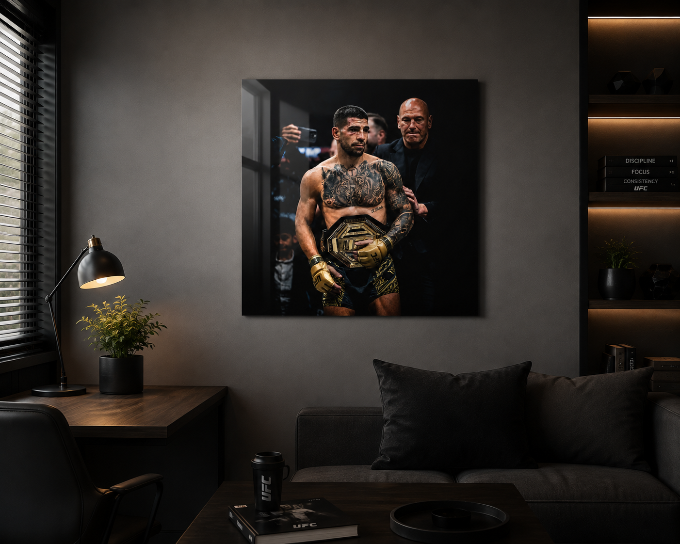Ilia Topuria UFC Champion — Premium Metal Print