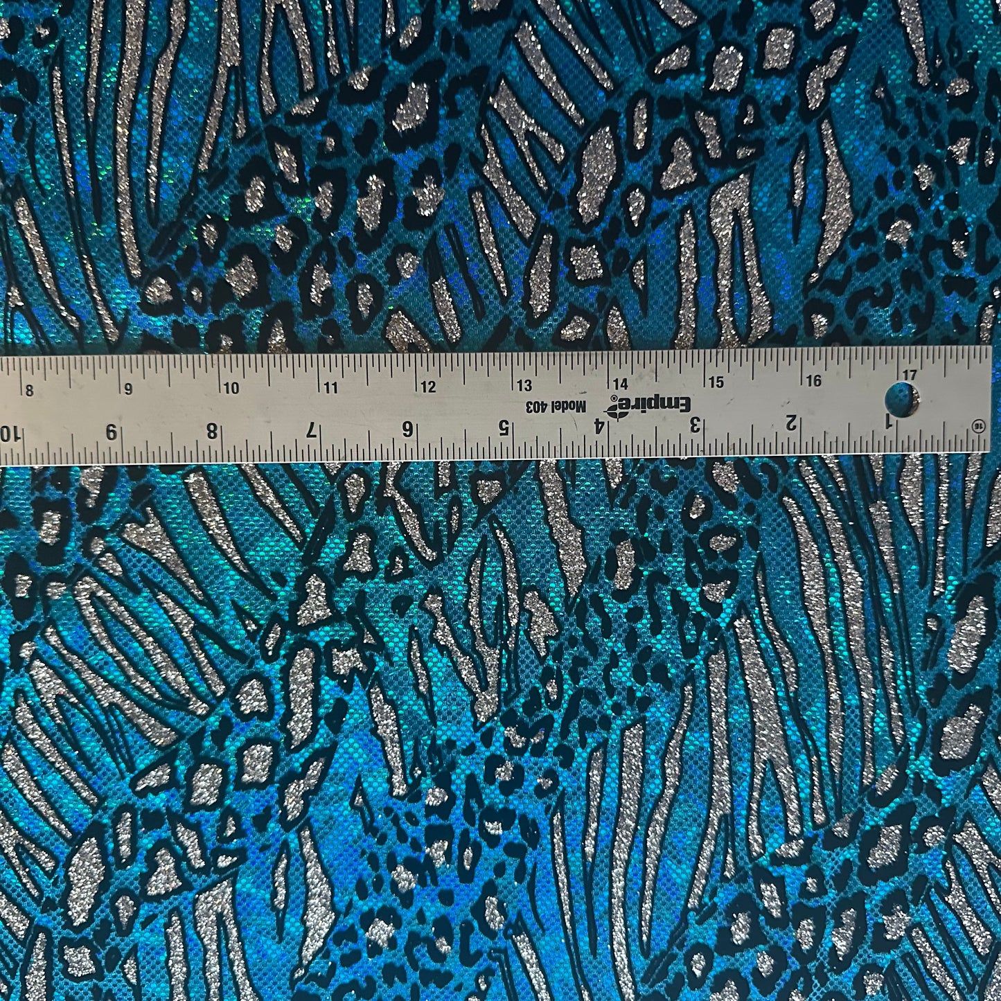 Glitter Cheetah Hologram Spandex Fabric by the Yard – 4-Way Stretch, 80% Nylon, 7 Colors | Spandex Palace