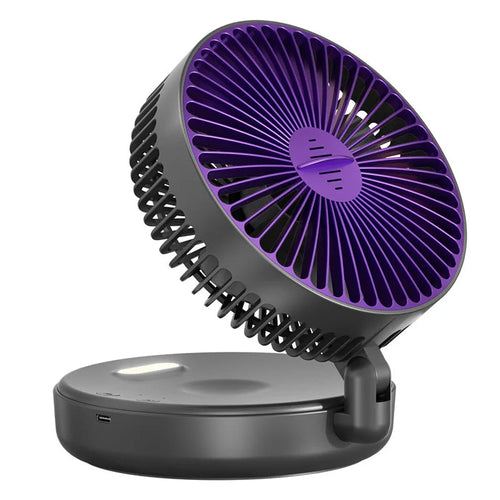 6-Inch Foldable Glow-in-the-Dark USB Desktop Fan — Silent & Portable