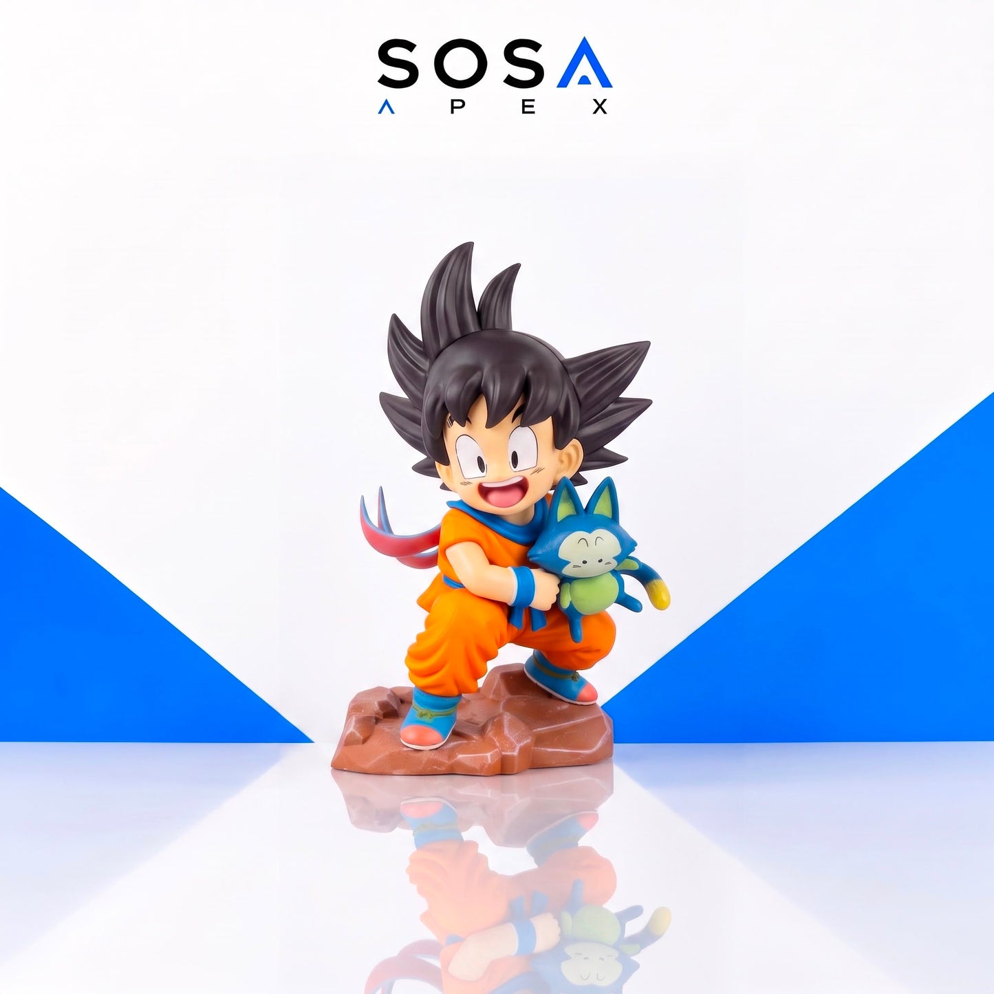 Kid Goku Chibi PVC Figure - Dragon Ball (Holding Cat Toy)