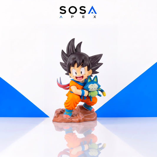 Kid Goku Chibi PVC Figure - Dragon Ball (Holding Cat Toy)