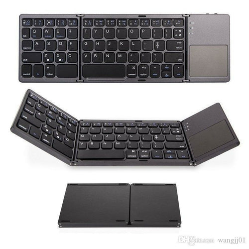 Portable Triple Folding Bluetooth Keyboard — Wireless Mini Keyboard for Phone & Tablet