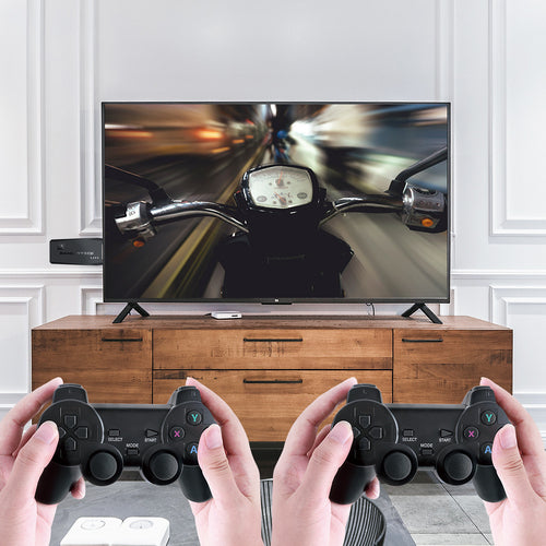 HD Wireless Game Stick Console — 10,000 Built-In Games with 2.4G Gamepad