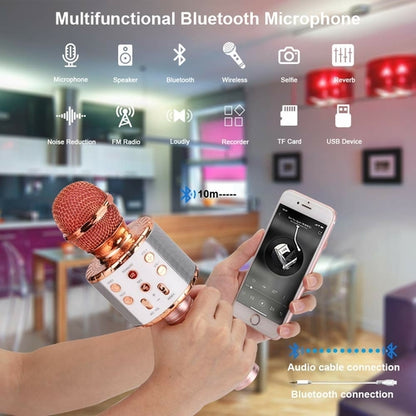 Wireless Karaoke Microphone with Built-In Bluetooth Speaker