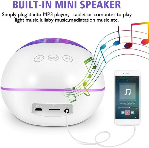 Ocean Wave Projector Night Light with Bluetooth Music Player