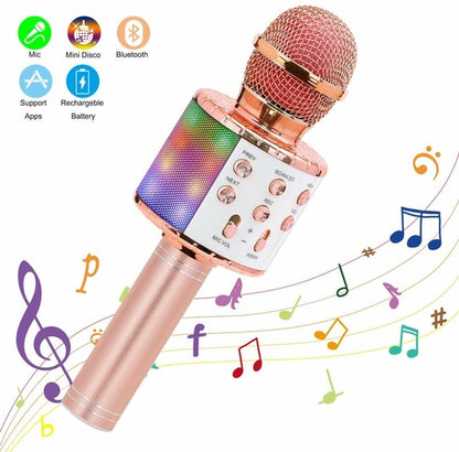 Wireless Karaoke Microphone with Built-In Bluetooth Speaker