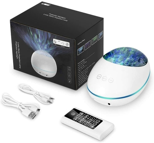 Ocean Wave Projector Night Light with Bluetooth Music Player