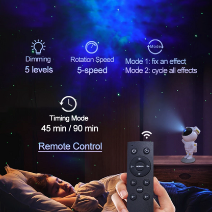 Astronaut Galaxy Star Projector Night Light with Bluetooth Speaker