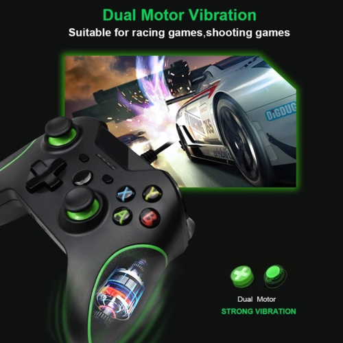 USB Wired Controller for Xbox One & PC – Dual Vibration + Headphone Jack