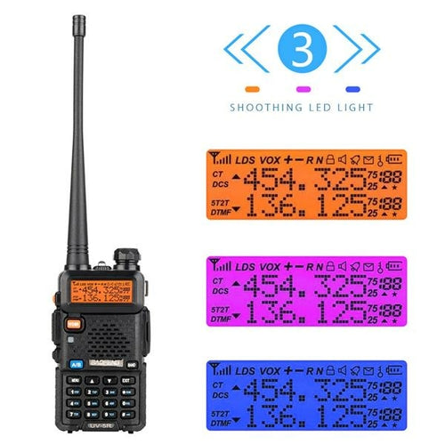 BAOFENG Dual Band Walkie Talkie Set of 6 — 136-174MHz / 400-520MHz Two-Way Radio