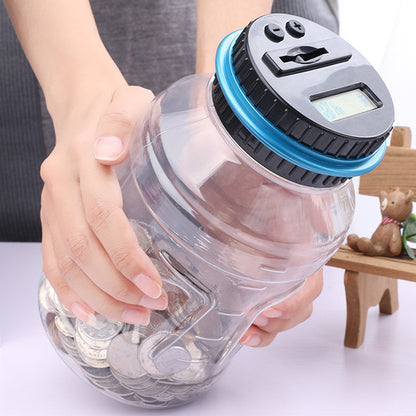 Digital Coin Counting Money Saving Box – LCD Display, Transparent Jar, Piggy Bank