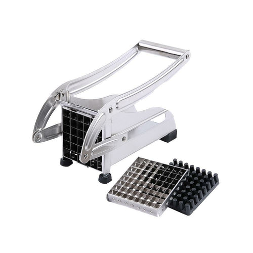 Stainless Steel French Fries & Potato Cutter – 2 Interchangeable Blades, Wall-Mount