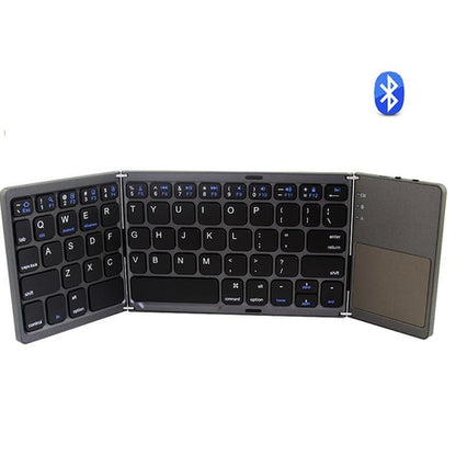 Portable Triple Folding Bluetooth Keyboard — Wireless Mini Keyboard for Phone & Tablet